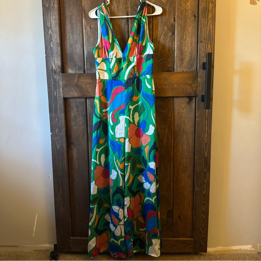 ZARA women’s Printed multicolor Jumpsuit with knotted straps women’s small